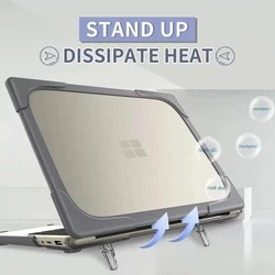 TPU Silicon Case for Microsoft Surface Laptop 2 3 4 13.5 15 Inch Stand Cover Laptop Go 12.4 Case Heat Dissipation Bracket Shell