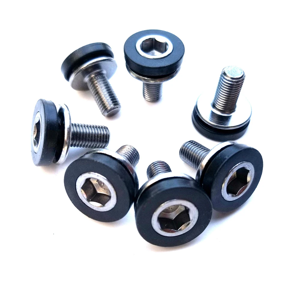 Square Hole Steel Fixing Bolt M8 Chainwheel Screws Axle Allen Key Bottom Bracket Screw Crank Bolts Bicycle Axle Bolts