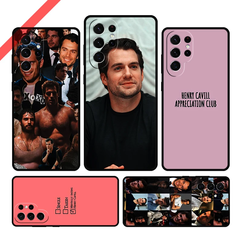 Henry Cavill Phone Case For Samsung Galaxy S20 FE S21 S10 S23 Plus S24 S22 Ultra Coque Note20 Note10 S9 S8 Cover Capa