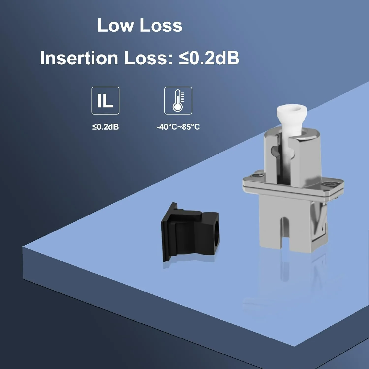 フランジ付き SC - LC 光ファイバーカプラー - メタルハイブリッド UPC シンプレックスアダプター