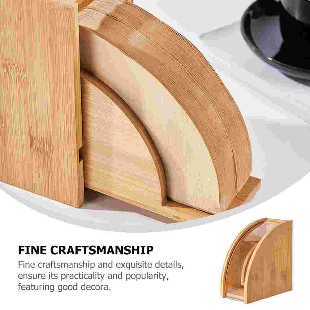 Coffee Paper Storage Box Filtering Rack Container Maker Solid Wood Holder Bar Stand Office