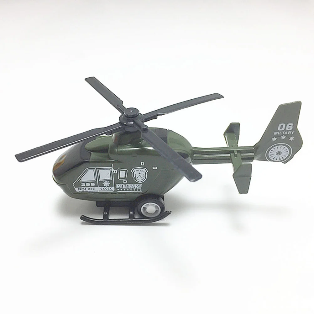 6pcs Simulation Mini Pullback Helicopter Toy Decoration Pull Back Aircraft Models Airplane Models Planes Toys Plastic Inertia To