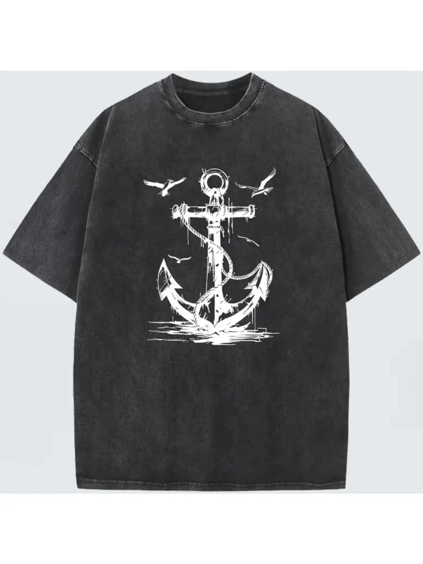 Men's Vintage Style T-Shirt, Outdoor Golf and Fishing Men's Letter Print T-Shirt, Men's Snowflake Wash T-Shirt, Halloween Tie-Dye Embroidery Craftsmanship, Local Warehouse Delivery, Casual Fashion Men's T-Shirt, Washed Plus-Size T-Shirt, Inner Wear, 2026 Style, Plus-Size