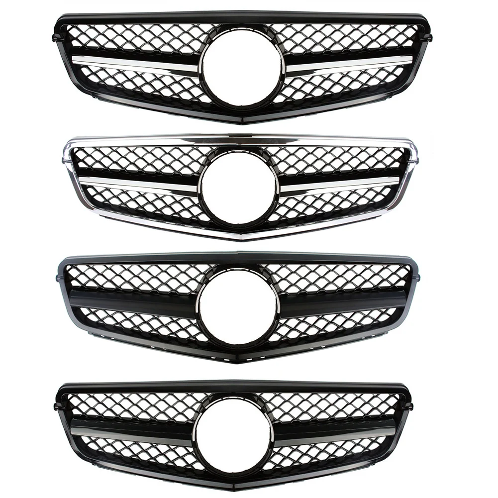 Car GT Panamericana Style Grille Front Vertical Grill Body Kit For Mercedes-Benz W204 C Class C200 C250 C300 C350 2008-2014