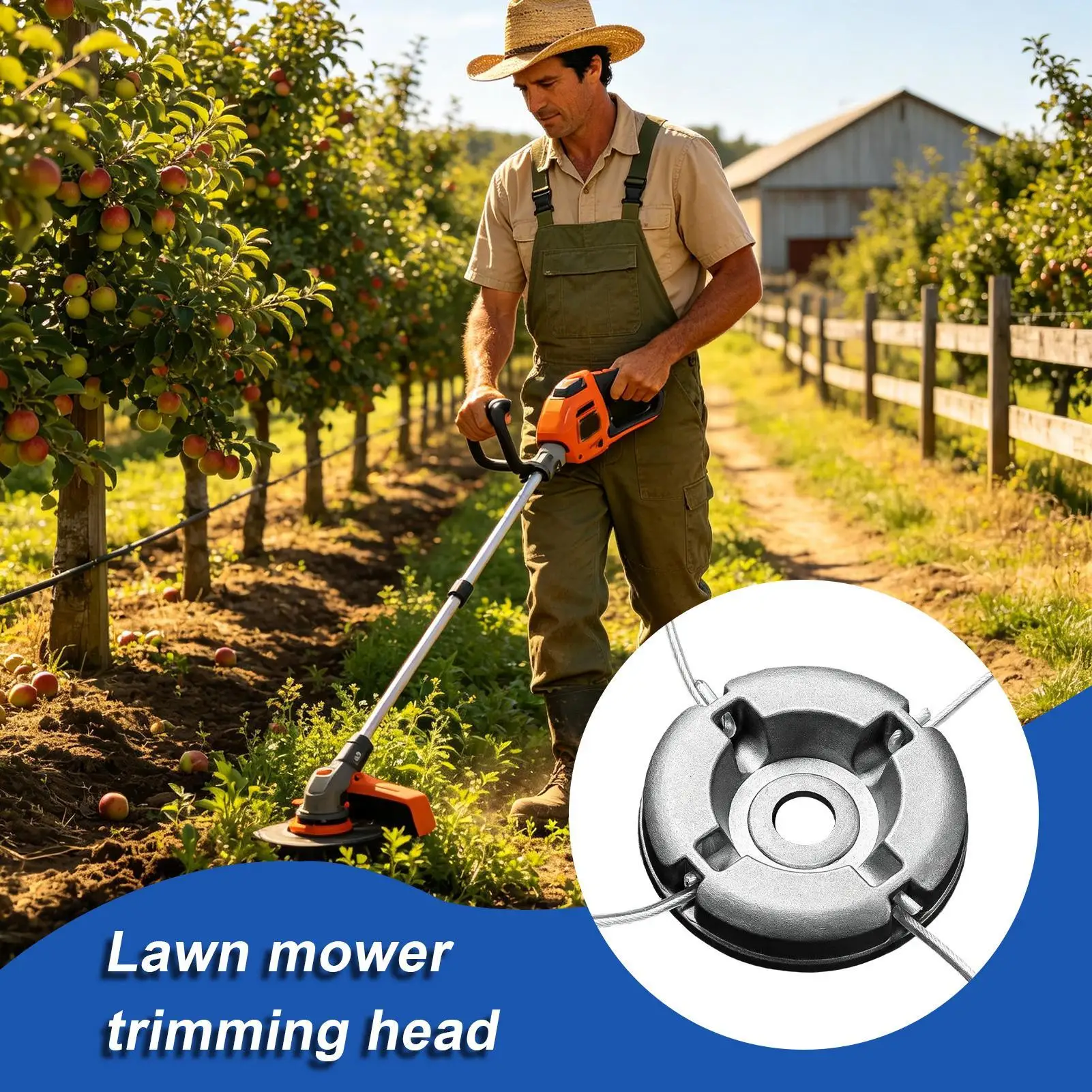 Grass Eater Attachments Universal Heavy Duty Aluminum Attachments String Trimmer Replacement Head For Lawn Yard Outdoor Grass