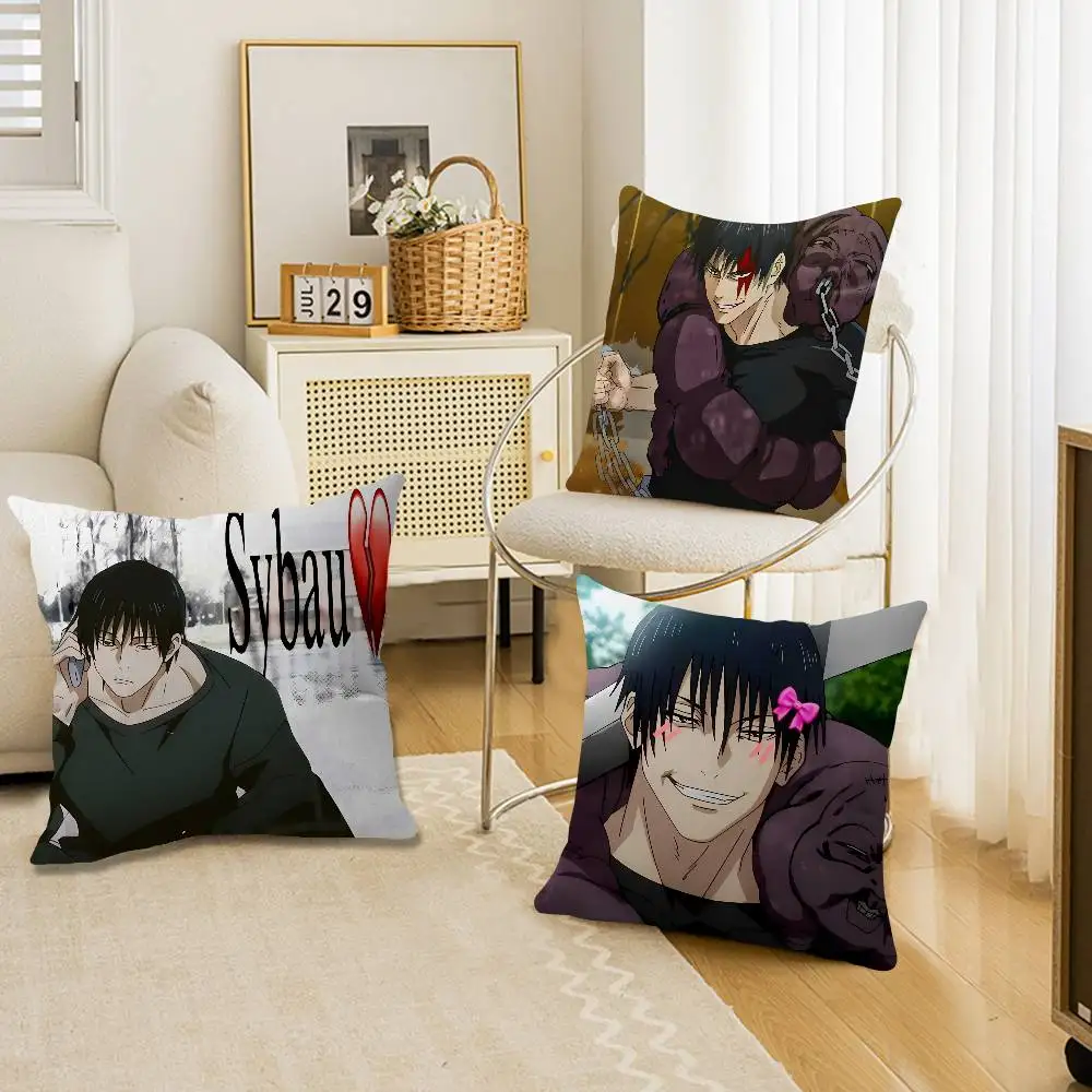 Anime Toji Fushiguro Cushion Cover Pillowcase Upholstery Sofa Throw Pillow Home Decor Pillowcas