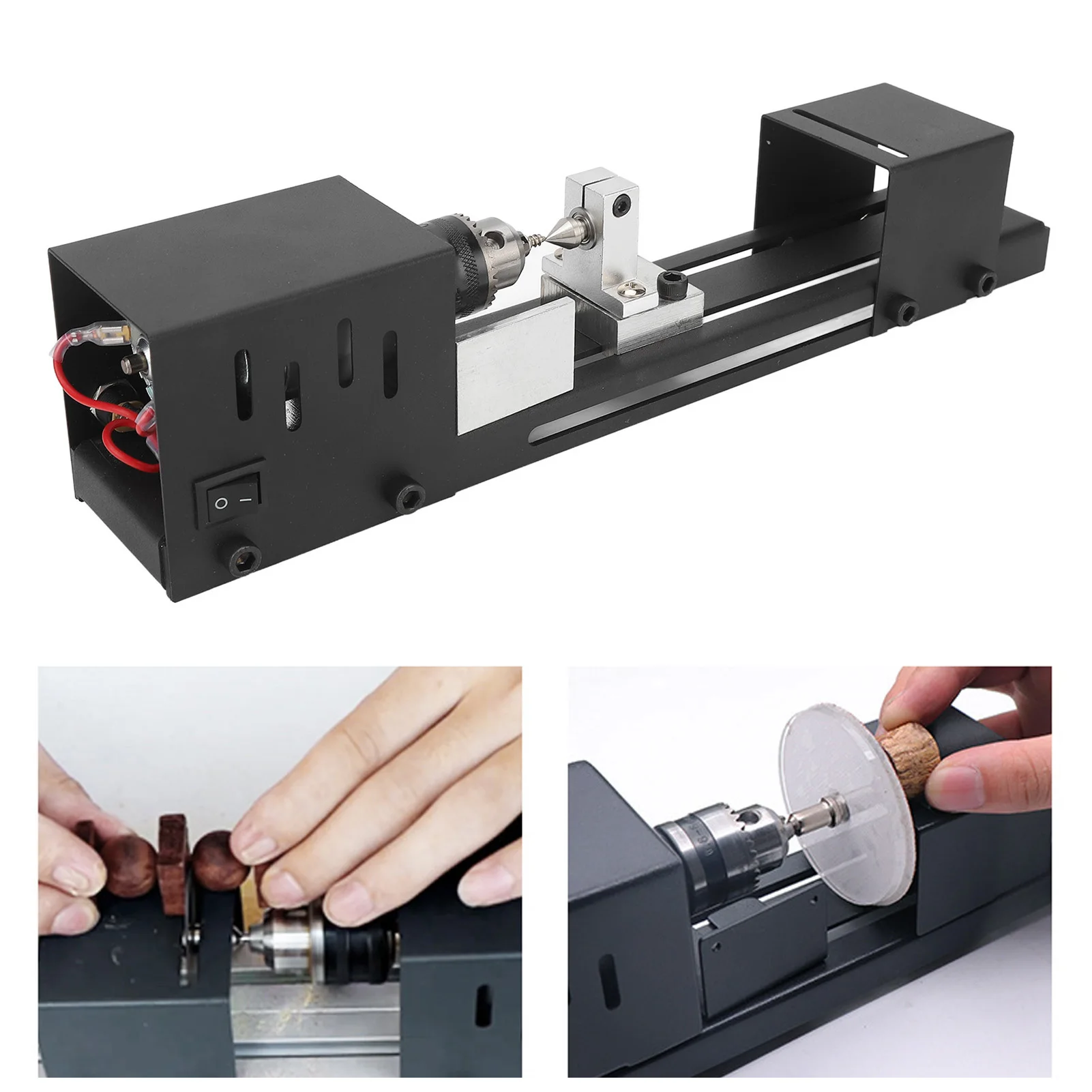 

Bead Polisher Machine Polisher Machine Bead Polisher Mini Lathe Accessory Beads Polishing Machine for DIY Woodworking Mini Lathe
