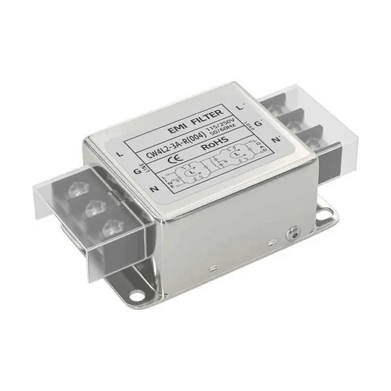 مرحلة واحدة مرشح الطاقة CW4L2-3A/6A/10A/20A/30A-R CW4L2-10A-R(004) مرشح ثنائي القطب محطة كتلة 220 فولت المضادة للتدخل