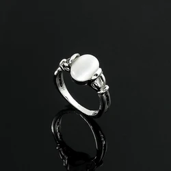 Twilight Saga Bella Ring Fashion Silver Plated Opals Rings Simple Classic Movie Film Jewelry For Women Finger Accessories