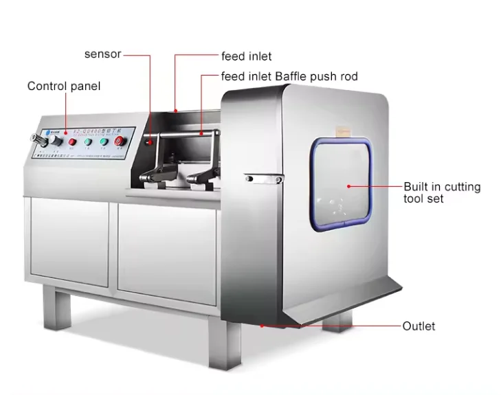 All-in-One Automatic  Meat Dicer Easy  Beef Cube Cutting Machine For Meat Processing Plant