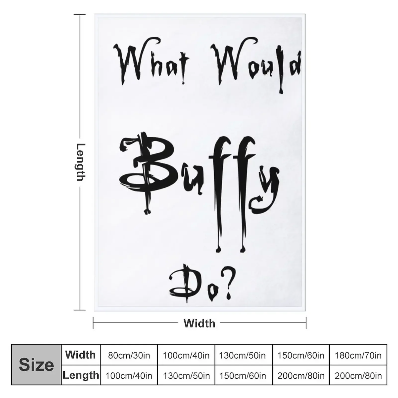 What Would Buffy Do? Throw Blanket for babies Sofa Quilt Blankets