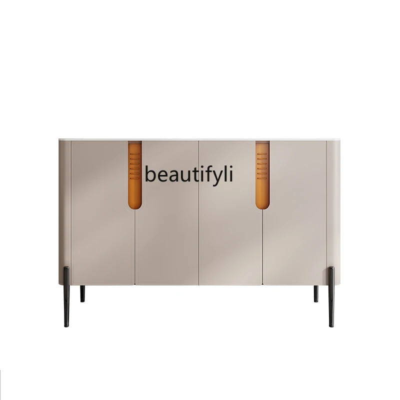 Sideboard Cabinet Modern Minimalist Living Room Wall Locker Solid Wood Entrance Cabinet High Leg Tea Cabinet