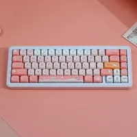 MINISO Hello Kitty 129 Keys PBT Keycaps MOA Profile Keycap Dye Sublimation Mechanical Keyboard Keycap for MX Switch GK64 GK75