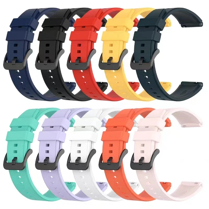 22mm 20mm Silicone Strap For Huawei Watch GT2 2e Pro GT3 Amazfit GTR/GTS Sports Smartwatch strap For Samsung Galaxy Watch 3/3Pro