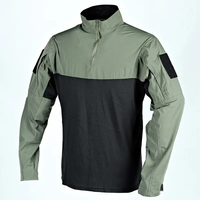 

Long Sleeved Tactical Shirts Men Quick-dry Outdoor Sports Training Camo Elastic Tops Soft CS Painball Game Gear Cotton FROG Suit