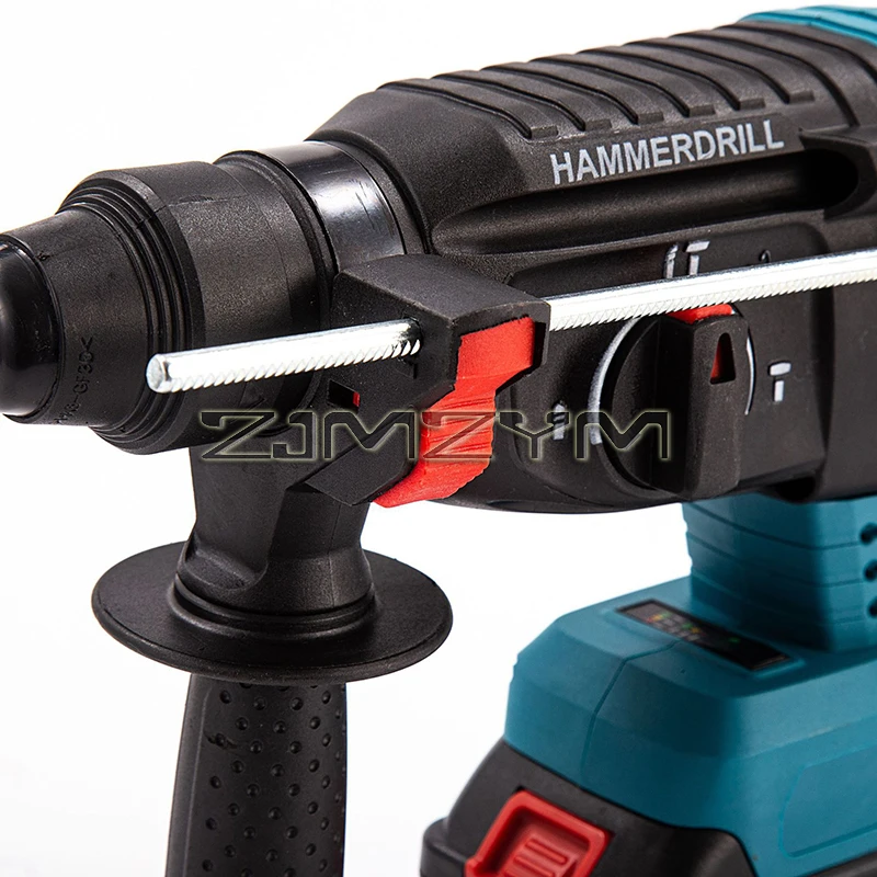 Electric Brushless Cordless Rotary Hammer Drill Rechargeable Electric Hammer Multi-function and High-power Impact Drill