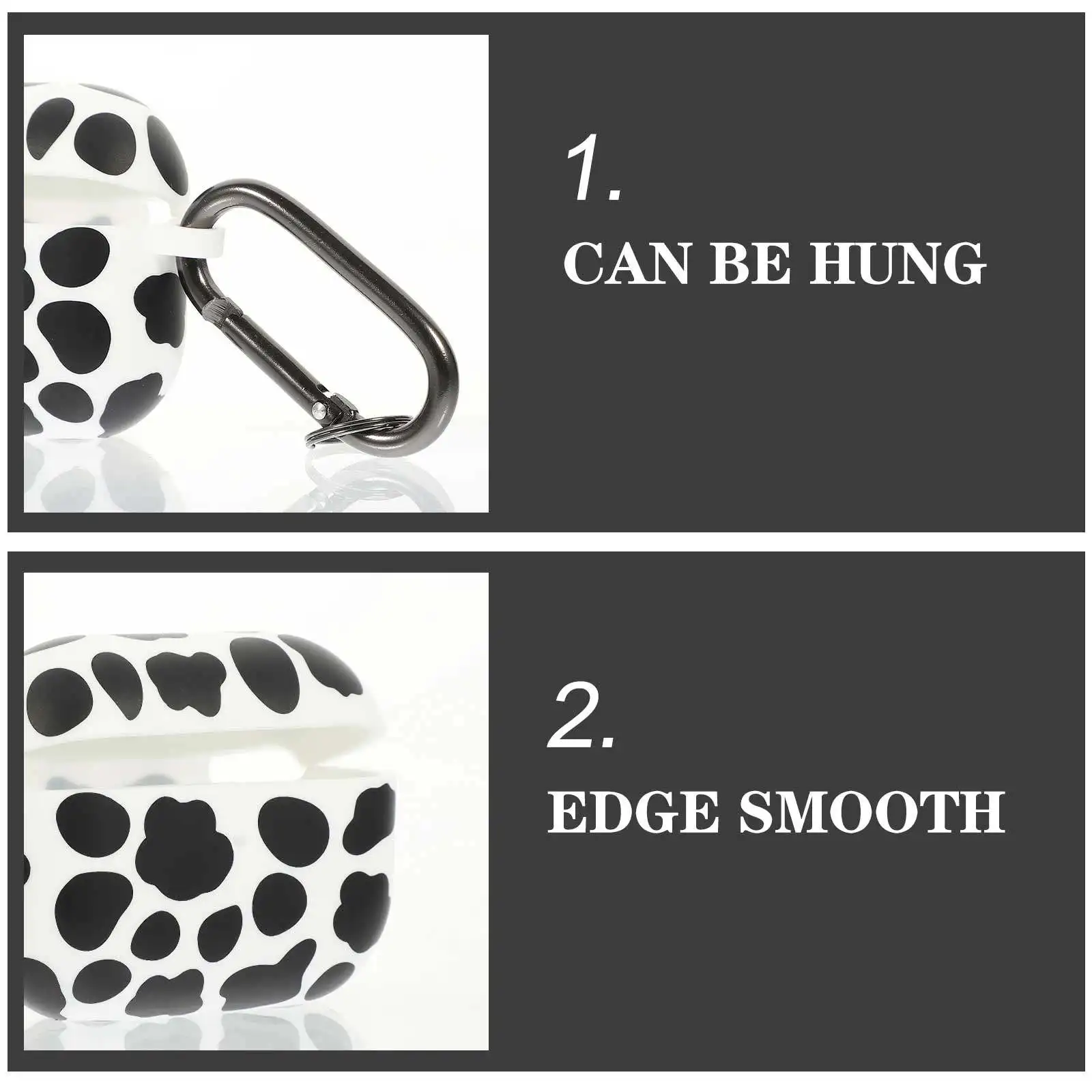 

Модный силиконовый чехол для наушников с дизайном коровы, защитный корпус для беспроводных наушников, износостойкий, ударопрочный, милый.