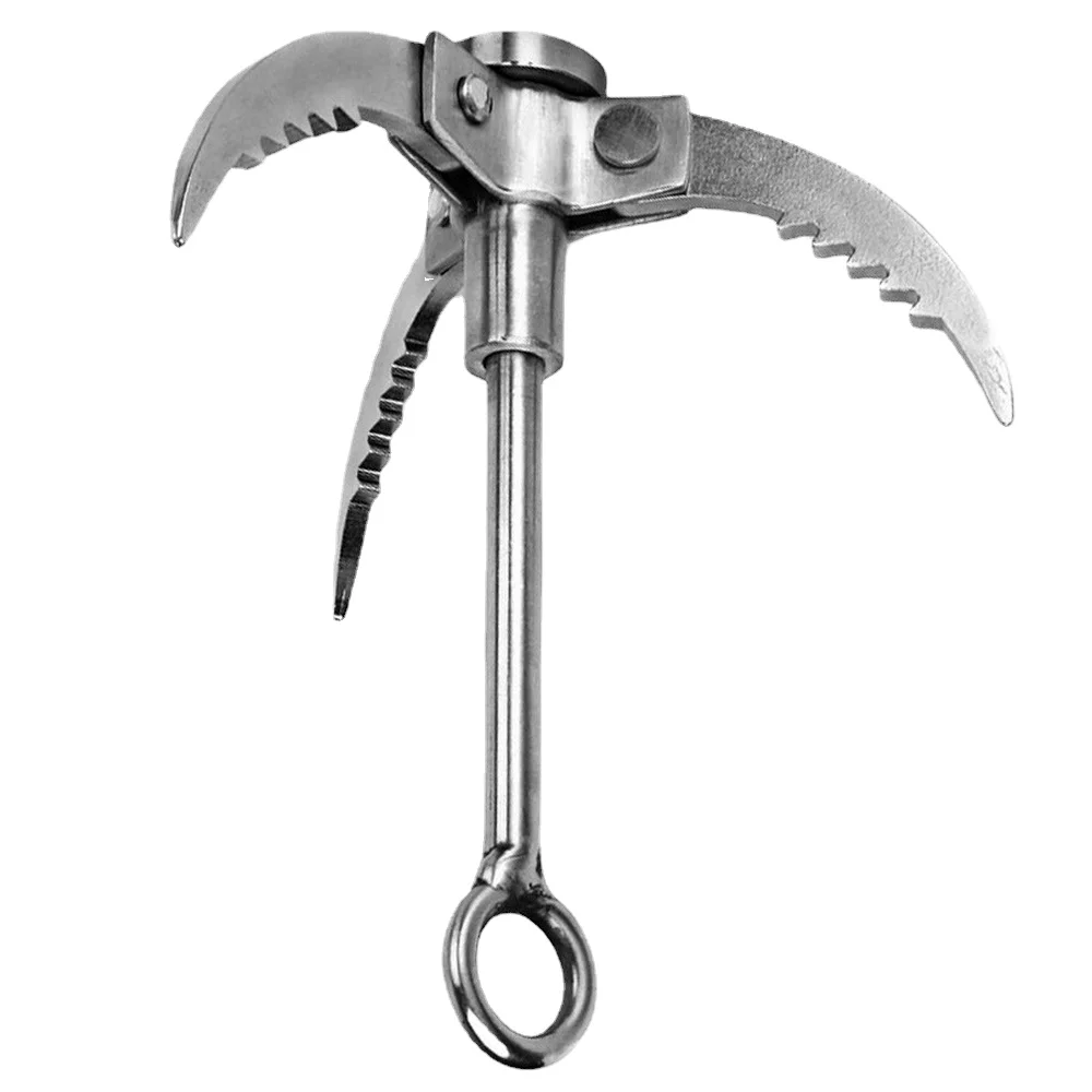 Climbing Hook Safety Multifunction Stainless Steel Gravity Hook Foldable Grappling Claw Outdoor Climbing Accessory Small/Large