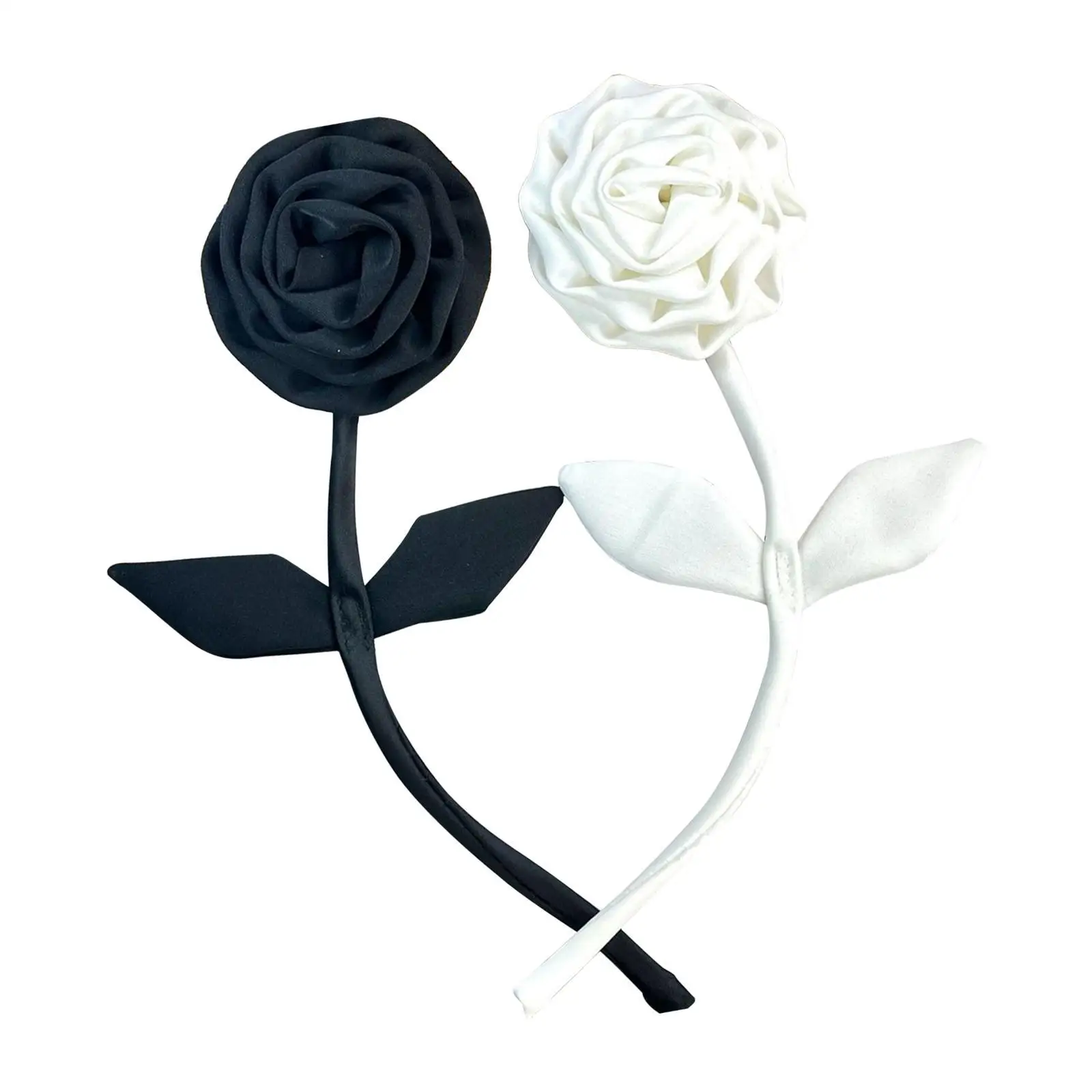 2Pcs Rose Flower Brooch Pins Fashion Lady Big Flower Brooches Clothes Decor