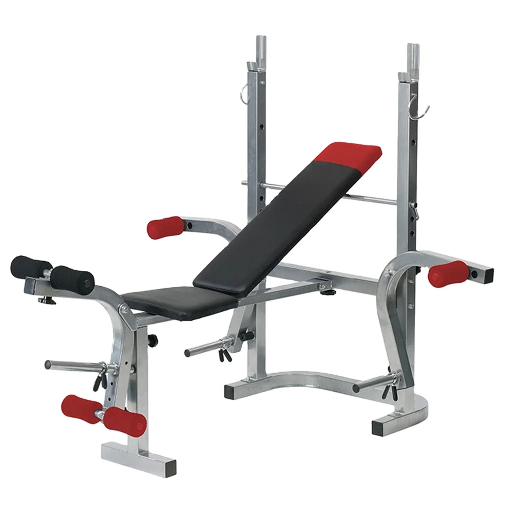 

6-in-1 Foldable Steel Power Rack Bench Press Squat Barbell Dumbbell Stand