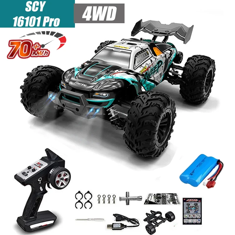 MJX VS RC Auto SCY 16101 16102 PRO 4WD 70 km/u 1/16 Hoge Snelheid Drift Monster Off-road Afstandsbestuurbare Elektrische Crawler