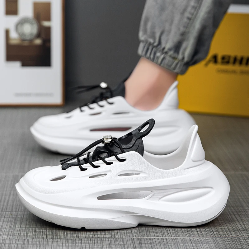 

2025 Summer Top Selling X66 Men's Casual Lace-Up Perforated Sandals