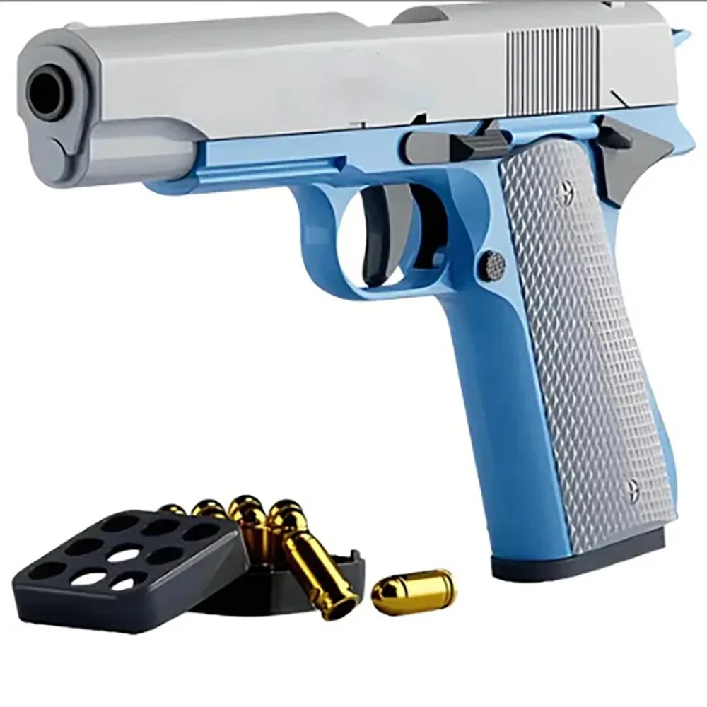 Non Launchable Realistic Toy Pistol Shell Ejection Fidget Stress Shot Gun Pocket Handheld Decompression Toy For Adults