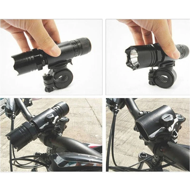 Bicycles Flashlight Brackets Cycling Light Holder Torches Clip Adjustable Bicycles Light Stand Headlight Holder 2Pcs