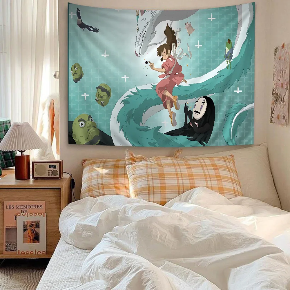 ستوديو جيبلي لا وجه الكرتون نسيج الفن الخيال العلمي غرفة ديكور المنزل الجدار الشنق ديكور المنزل #4