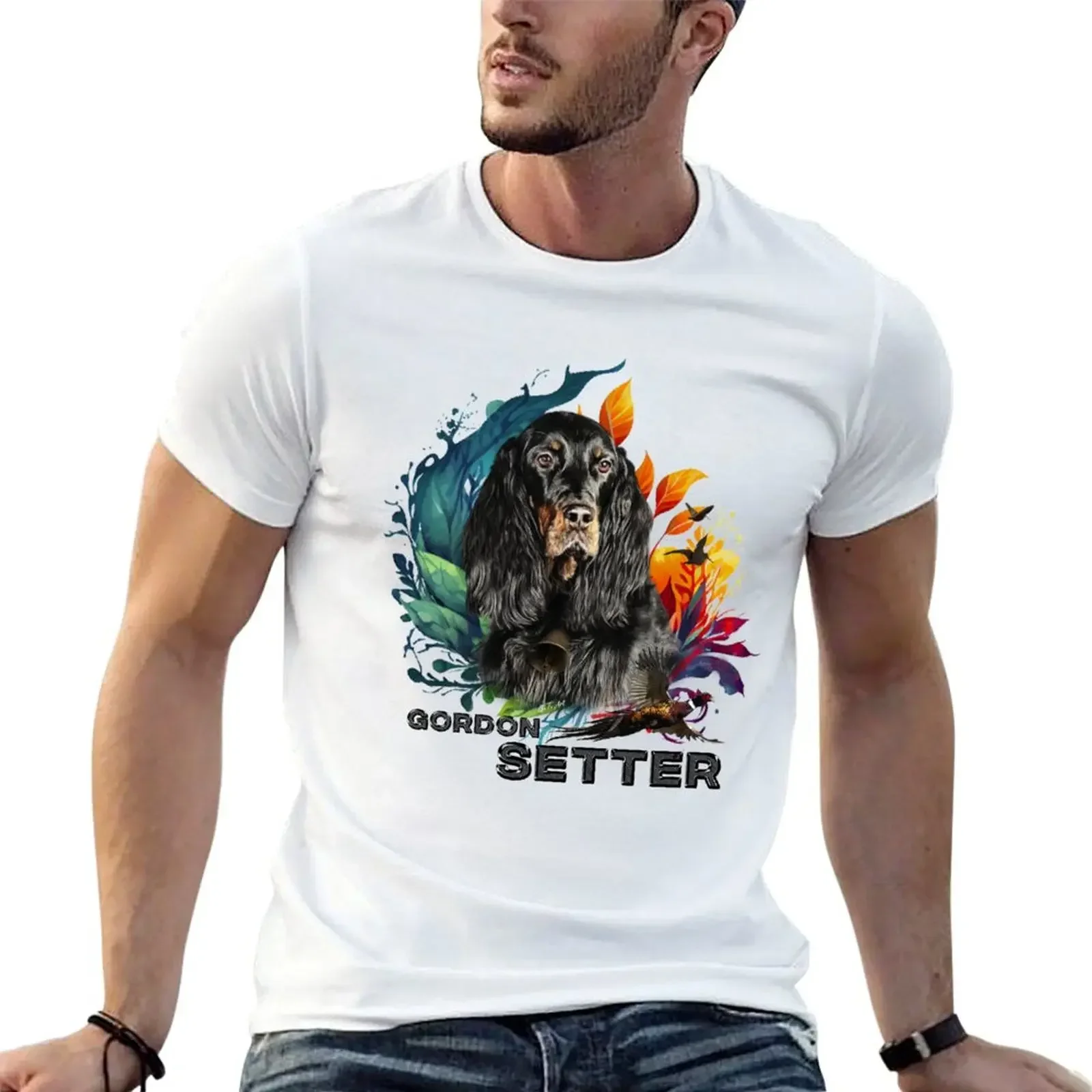 

Setter Gordon Art T-Shirt anime clothes shirts graphic tee luxury clothes men