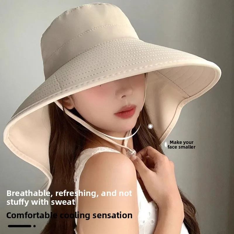 Chapeau de soleil léger et respirant pour femmes, à large bord, anti-UV, doublure douce et confortable, pour les vacances à la plage, les sorties en plein air, les courses