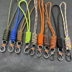 High Quality Self-Defense Emergency Survival Backpack Parachute Cord Paracord Keychain Key Ring Lanyard 8-Word Buckle