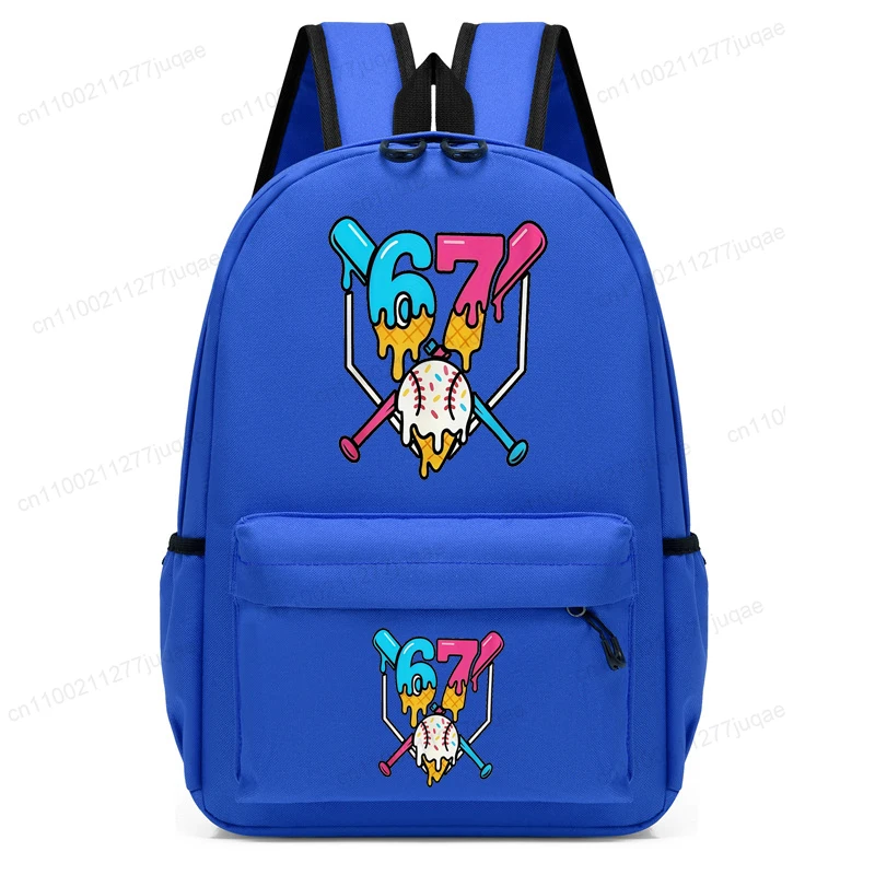 

Cartoon Six Seven Baseball Ice Cream Kids Backpack, New Kindergarten Schoolbag,Casual Children Rucksack,Travel Toddler Bookbags