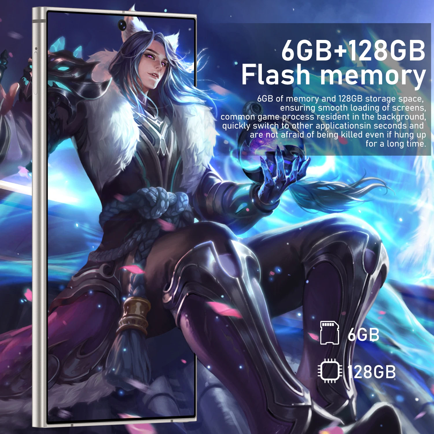 IVMI New S27 Ultra Smartphone Unlocked 6GB+128GB 5000Mah 6.9''Android12 Face ID 4G Network Google Play Store Cheap  Mobile Phone