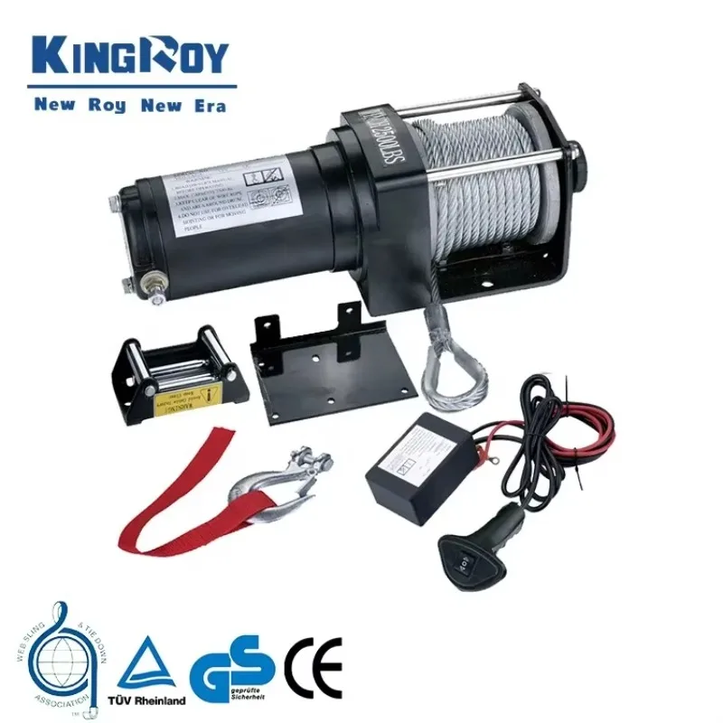 

NEW KingRoy 1100kg 2500lbs 1ton winch for atv small mini 12v electric winch for sale