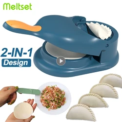 2 In 1 Dumpling Maker DIY Manual Dumpling Mold Press Round Dumpling Wrapper Chinese Jiaozi Maker