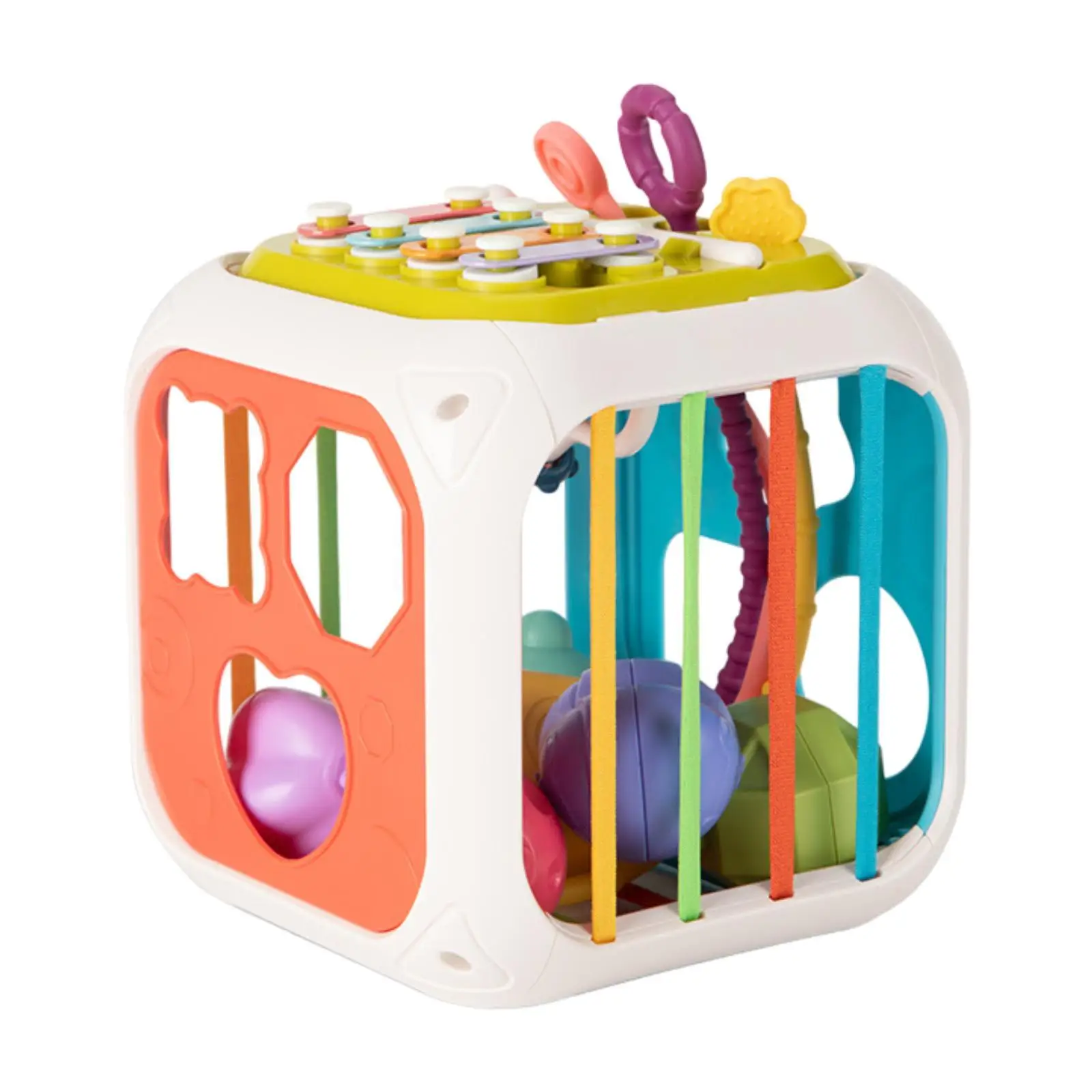 Cubo de atividade caixa ocupada reconhecimento de cor brinquedo montessori brinquedos do bebê brinquedo sensorial para meninos meninas crianças crianças 12-18 meses bebê