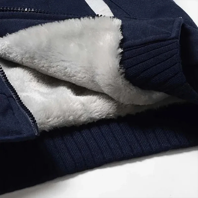 Customized Men's Jacket Winter Thicken Hooded Jackets Male Long Sleeve Coat Casual Zip Up Hoodies Streetwear Men's Coats