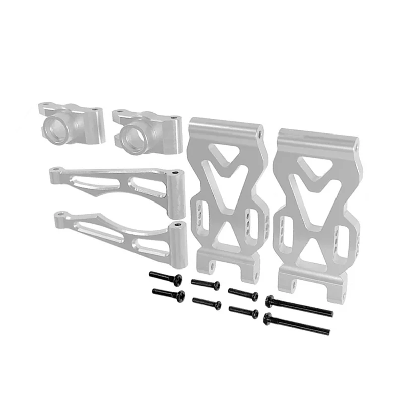 مجموعة أذرع Sway الخلفية لأعلى ولأسفل من المعدن SB (L/R) قطع غيار ترقية لجهاز التحكم عن بعد عالي السرعة SCY 1/16 فضي