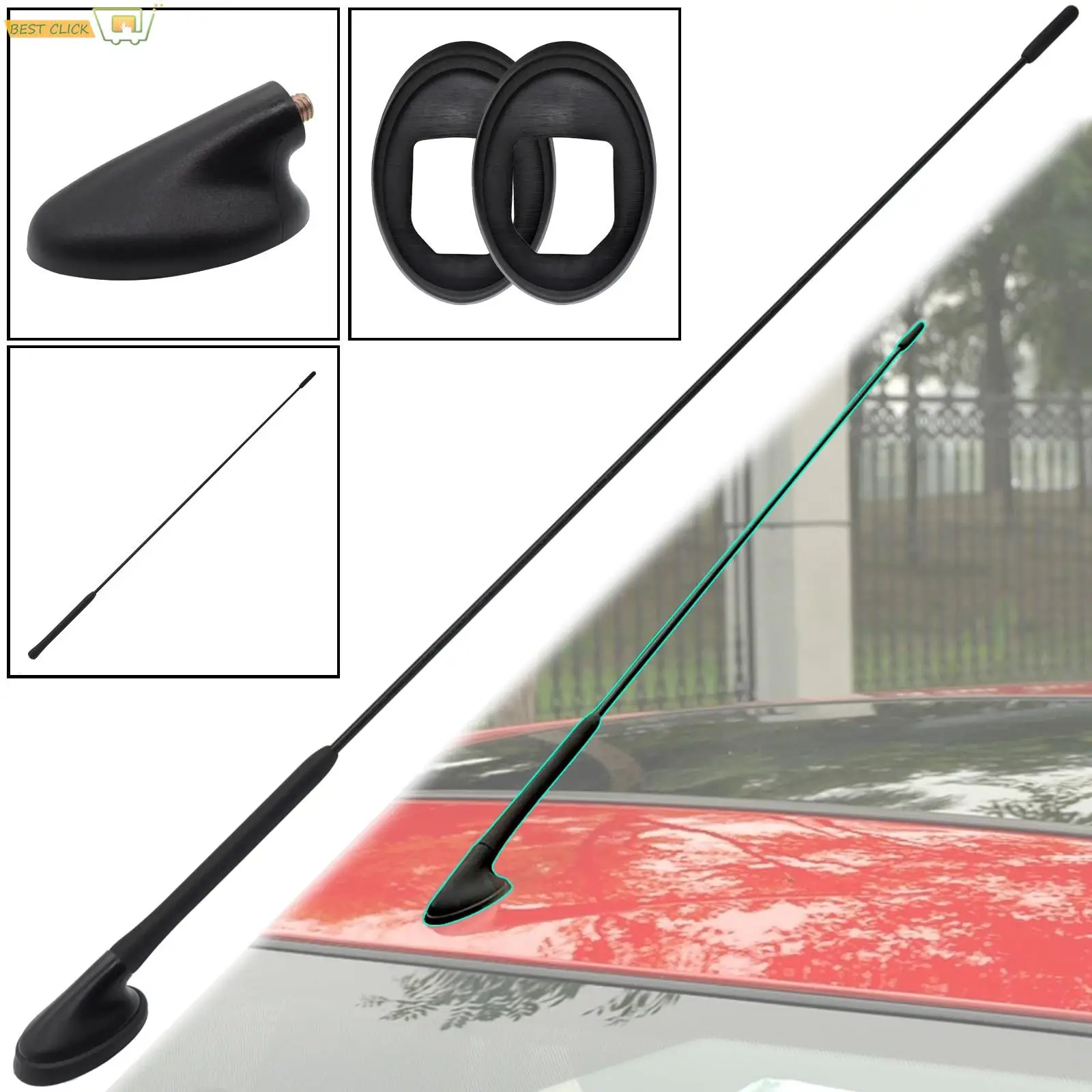 Car Roof Mast Aerial Antenna Rubber Base Gasket Seal For Ford Focus Fusion Fiesta Transit Mondeo Replacement Accessories Styling