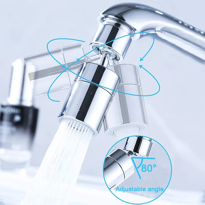 360° Rotary Kitchen Faucet Spray Head Filter washbasin Splash proof Adapter 2 Mode adjustable Kitchen Sink Faucet Aerator