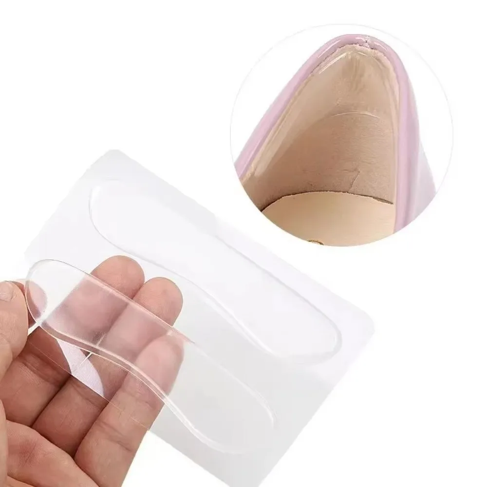 5pairs New Gel Heel Grip Pads Transparent Flexible Shoe Heel Liners Cushioned Self Adhesive Gel Heel Cushionss Flats and Loafers
