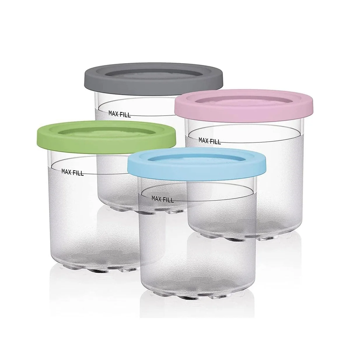 Ice Cream Pints Cup, Ice Cream Containers with Lids for Ninja Creami Pints NC301 NC300 NC299AMZ Series Ice Cream Maker