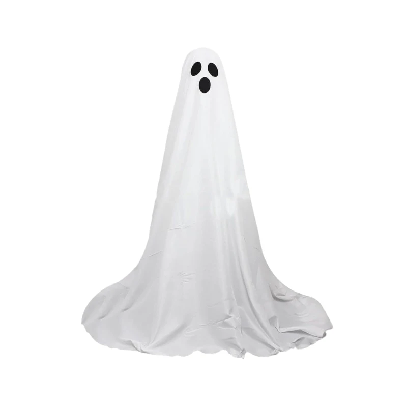 ฮาโลวีน Spooky Ghost ตกแต่งด้วย String ไฟ LED GLOW Ghost ด้านหน้าระเบียง Patio น่ากลัวยืน Ghost Halloween Decor