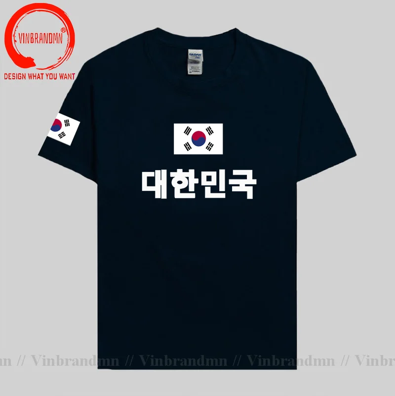 Republic of Korea South t shirt man KOR jersey t-shirts nation team 100% cotton meeting fans streetwear fitness Korean flag tops