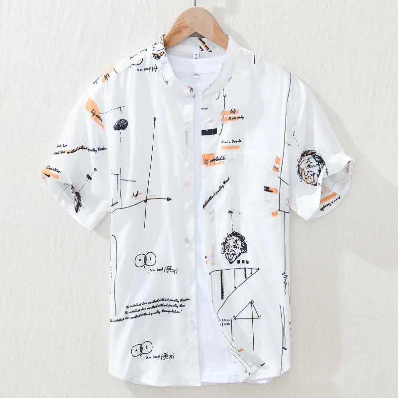 

Hawaii Shirt Men‘s Dress Shirts and Blouses T-shirts Man T-shirt Men's Beach Korean Popular Clothes Tiki Hawaiian Short Sleeve