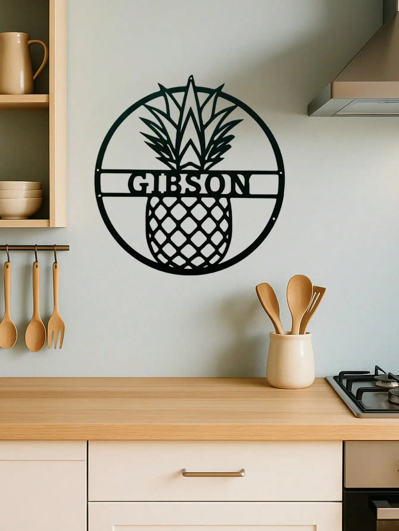 Pineapple Wall Decoration - Iron Flower Decoration, suitable for home,waterproof and rust proof.