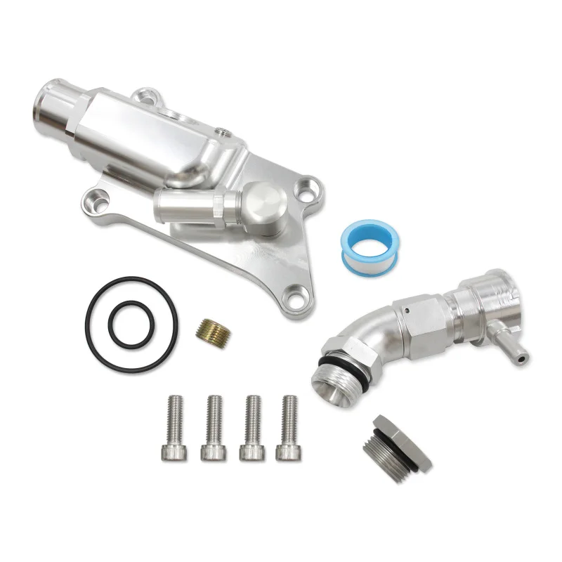 

K Series Upper Coolant Housing with Straight Elbow Filler Neck Hose Adapter Replacement for Honda K20Z3 K24 Excludes K24A1 K24Y