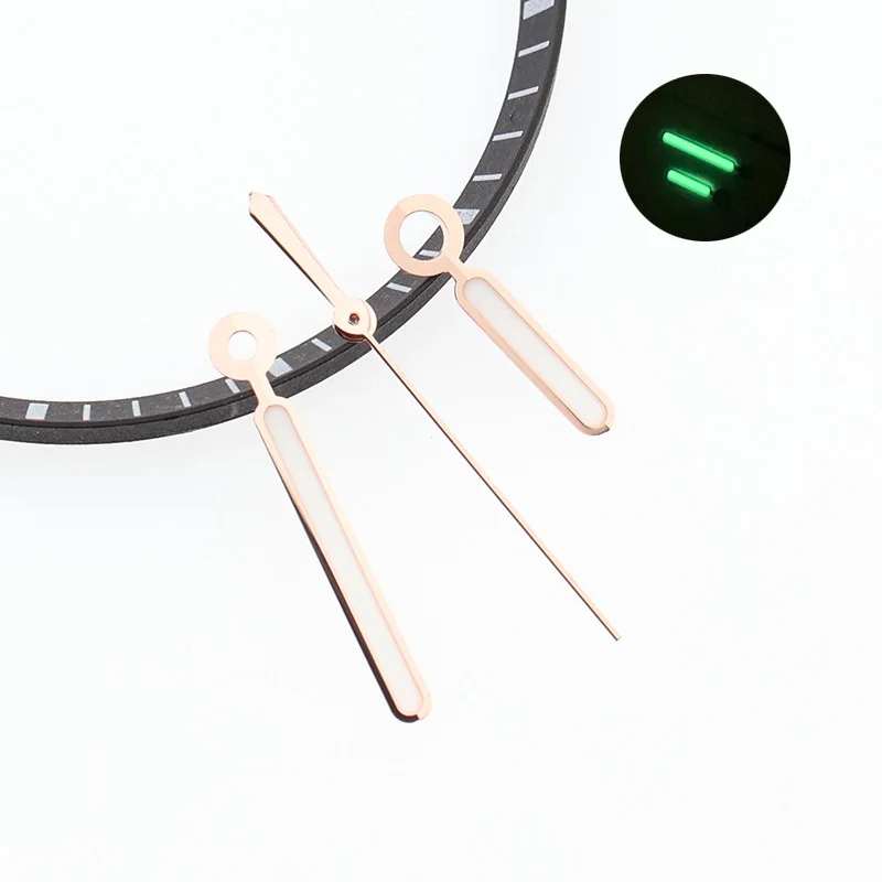 

Gold and silver hand black rose watch hands C3 green luminous hands accessories parts modified Nautilus NH35 movement