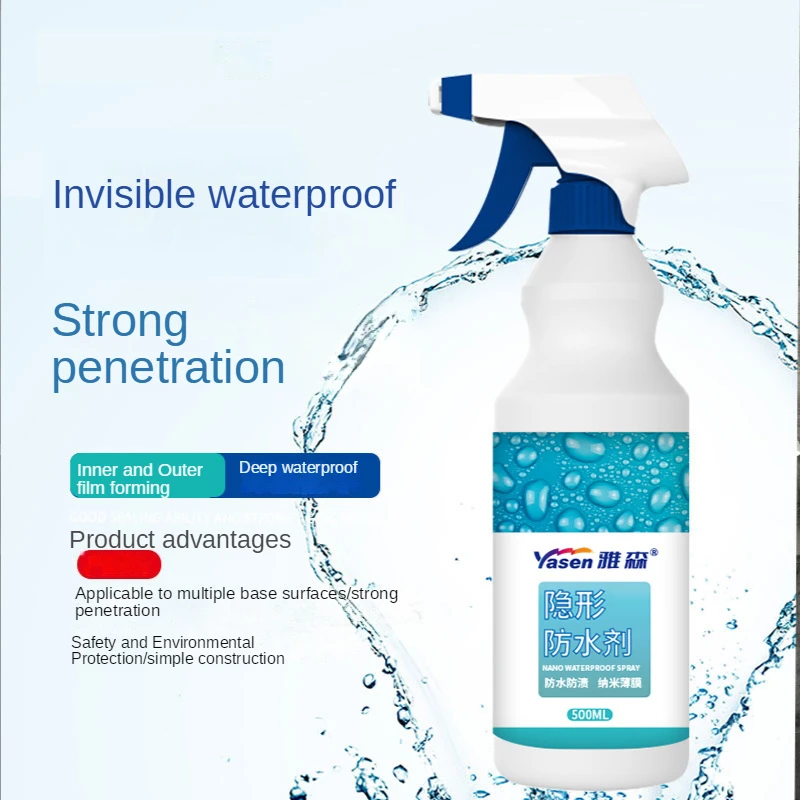 Waterproofing agent permeable nano transparent spray glue bathroom tile exterior wall roof leak repair king waterproof coating